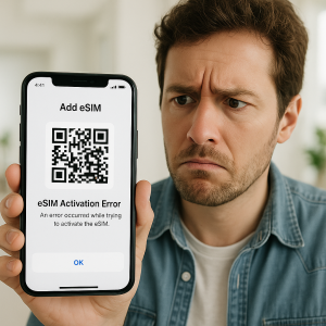 eSIM not working during activation error 